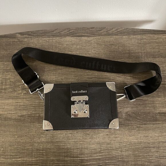 Lord Culture Women Black With Metal Hardware Hard Case Bag Crossbody - Picture 2 of 11